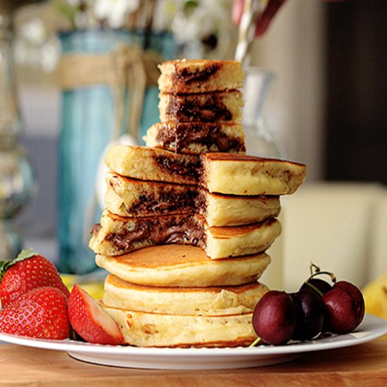 Stuffed Nutella Pancakes