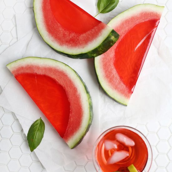 Watermelon Slice Jello Shots