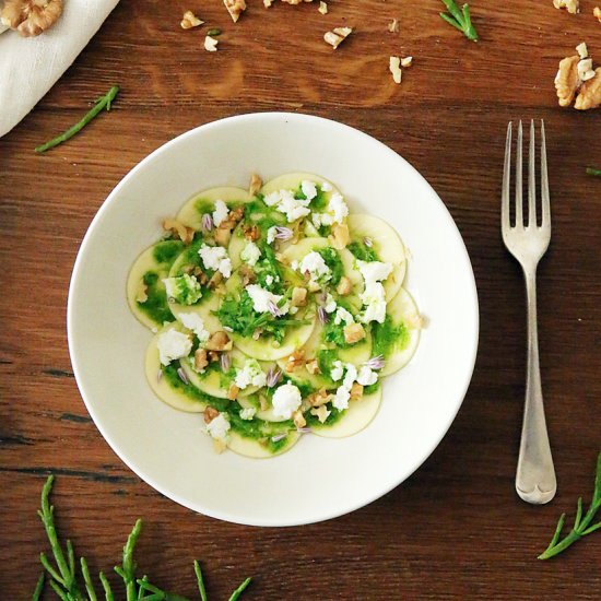 Corzetti with Samphire and Brocciu