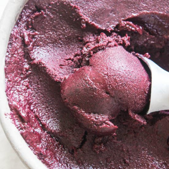 Skinny Blueberry Frozen Yogurt