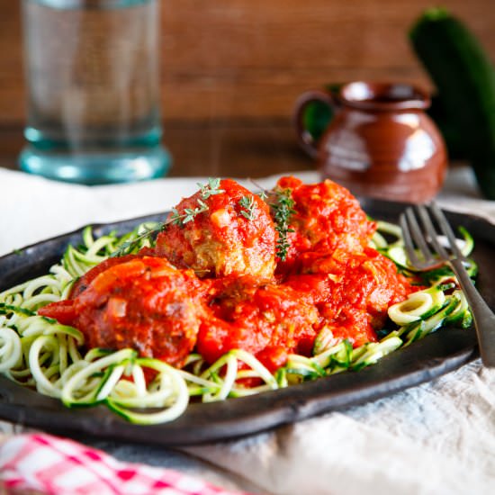 30 Min Italian Meatballs & Zughetti