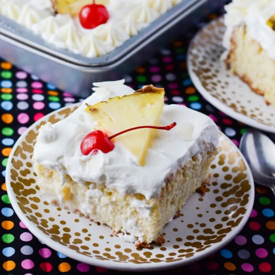 Pina Colada Tres Leches Cake