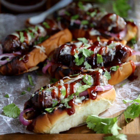 Barbecue Pizza Bratwursts