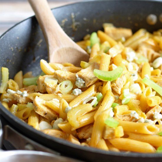 One Pot Buffalo Chicken Pasta