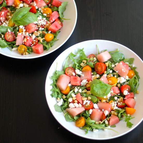 Watermelon, Tomato and Feta Salad