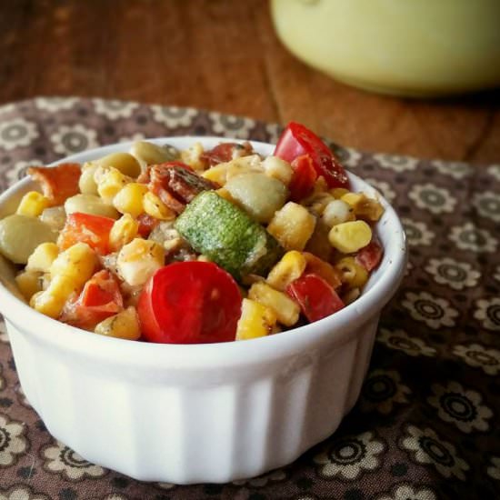 Sweet Corn Succotash with Bacon