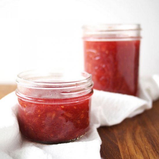 Ginger Cardamom Rhubarb Compote