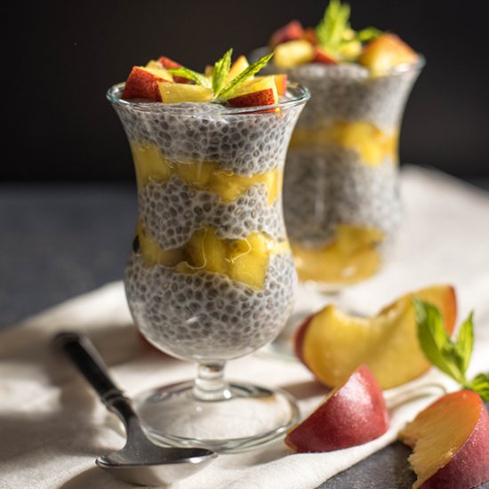 Peach Chia Pudding