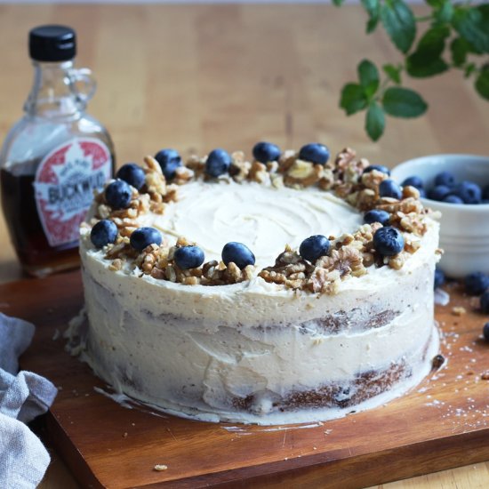 Gluten Free Maple Blueberry Cake