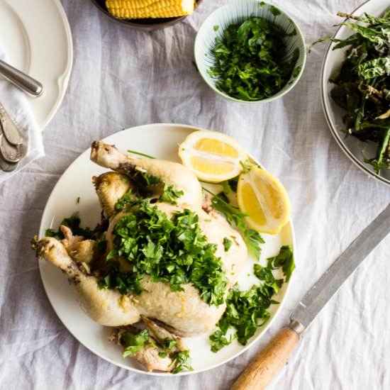 Lemon Parsley Slow Chicken