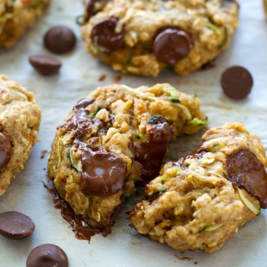 Zucchini Oat Breakfast Cookies