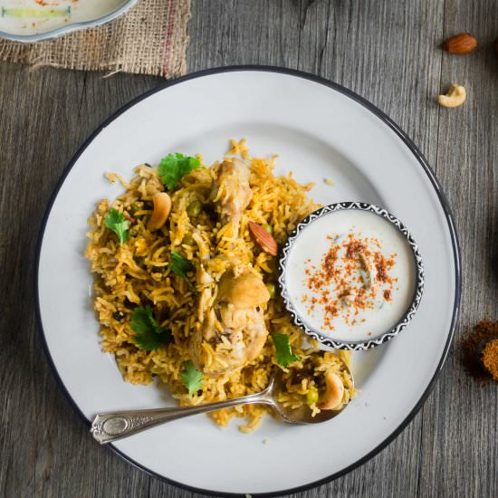 Indian Chicken And Peas Pulao