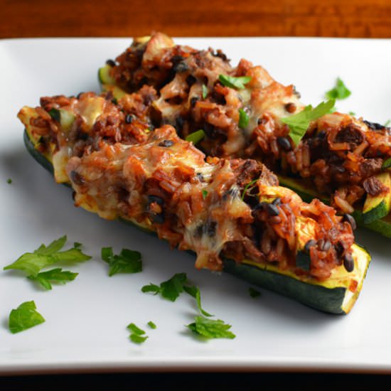 Vegetarian Stuffed Zucchini