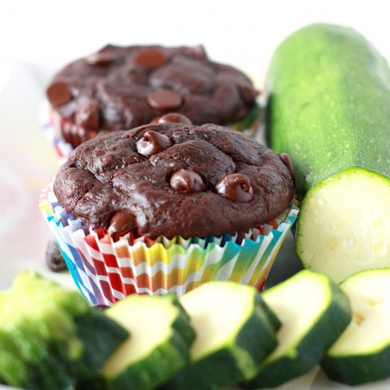 Double Chocolate Zucchini Muffins