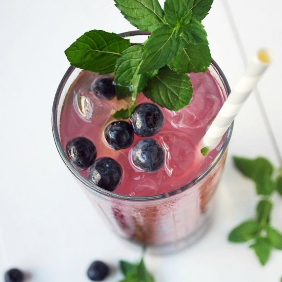 Blueberry Lavender Mojitos