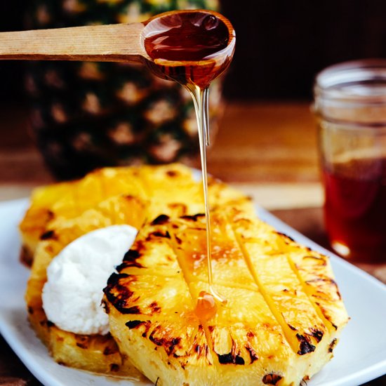 Broiled Pineapple & Honey Ricotta