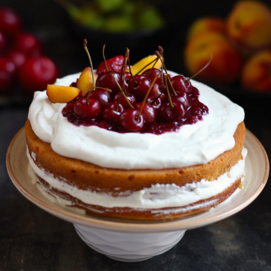 Eggless Sponge Fruit Cake