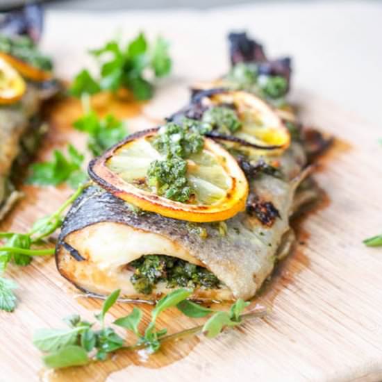 Broiled Parsley and Oregano Trout