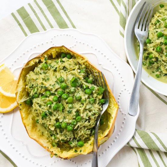 Spaghetti Squash Pesto “Pasta”