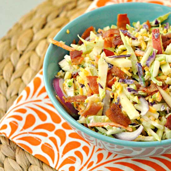 Bacon, Apple & Cheddar Broccoli Slaw