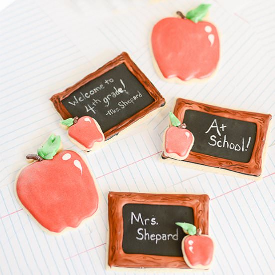 Back to School Chalkboard Cookie