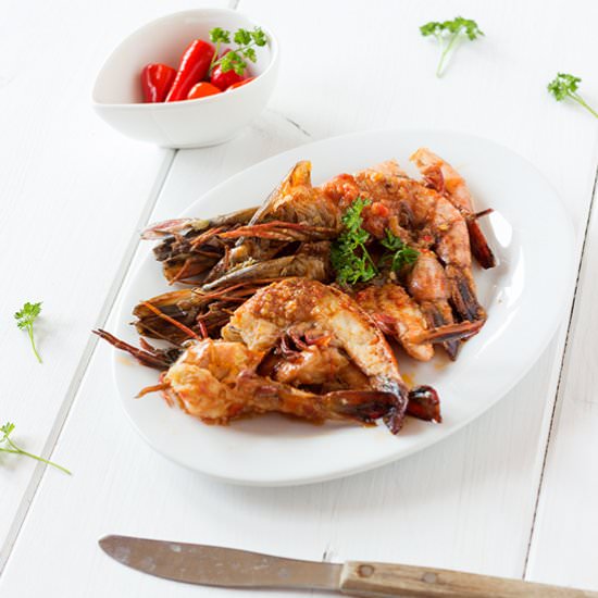 Gambas Peri-Peri Sauce