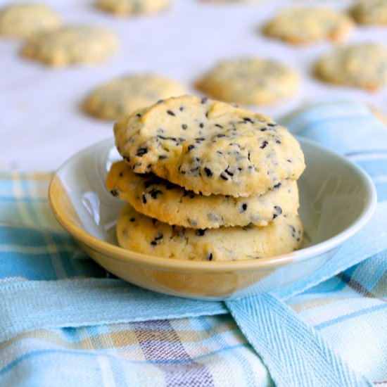 Black Sesame Butter Cookies