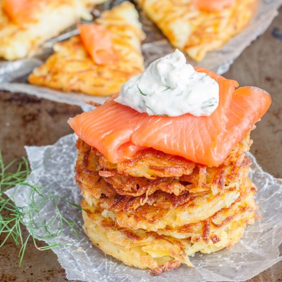 Rosti with Smoked Salmon