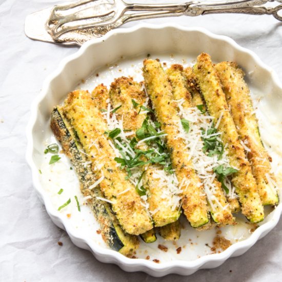 Zesty Parmesan Zucchini Sticks