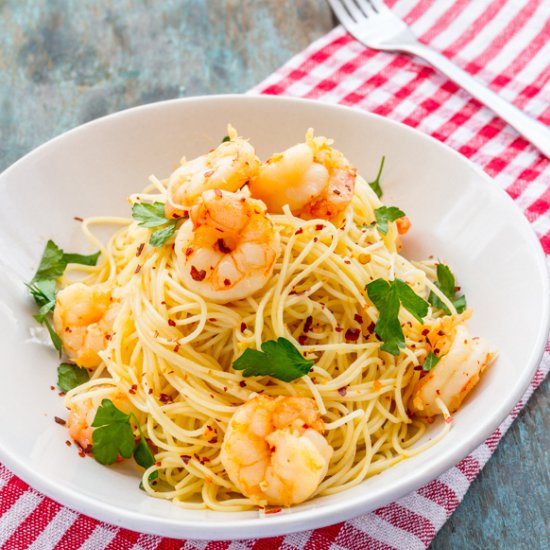 Shrimp Scampi with Capellini