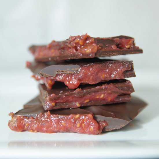 Raspberry Dark Chocolate Squares