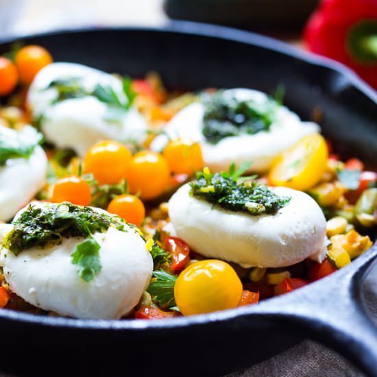 Breakfast Succotash with Eggs