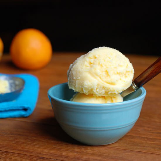 Homemade Orange Sherbet