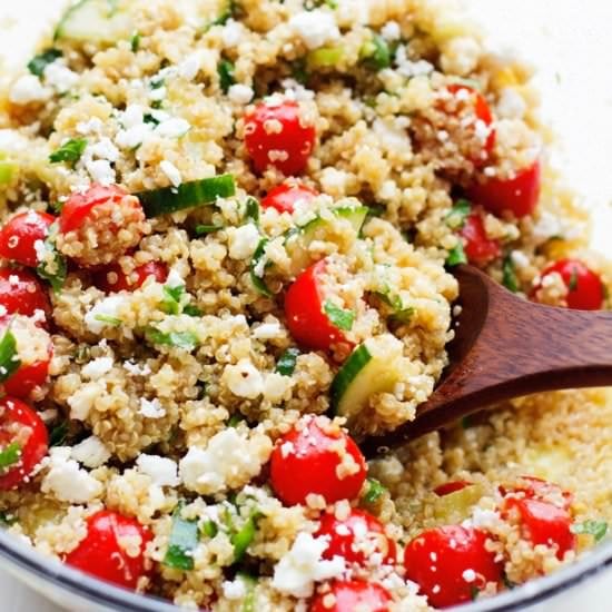 Tomato + Cucumber Quinoa Salad