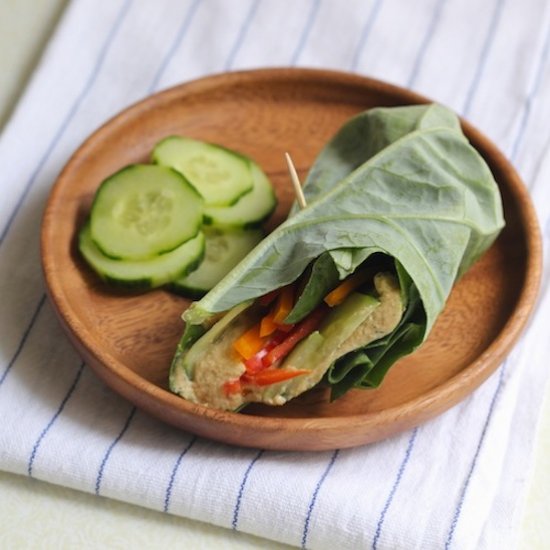 Hummus Collard Wrap