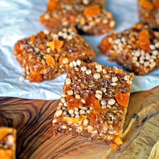 Easy No-Bake Apricot Nut Bars