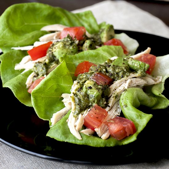 Chicken Lettuce Wraps w/ Chimichurri