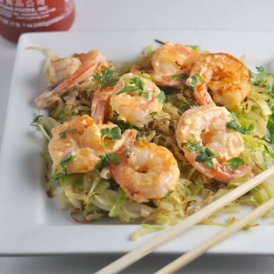 Spicy Shrimp and Crispy Cabbage