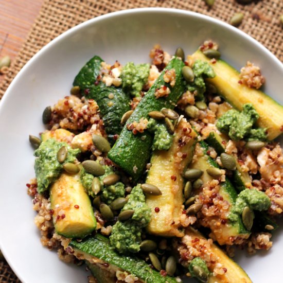 Roasted Zucchini and Quinoa Bowls