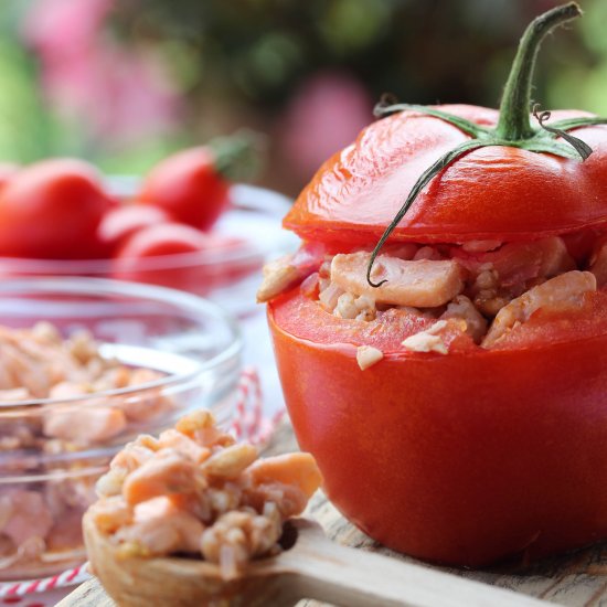 Salmon Stuffed Tomatoes