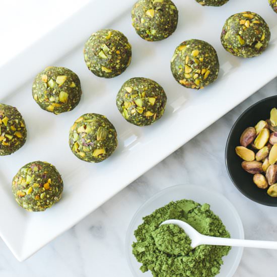 Matcha Pistachio Bliss Balls