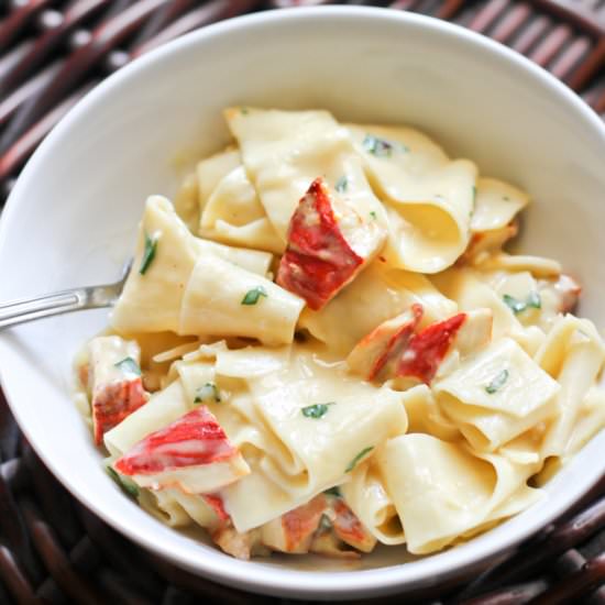 Pappardelle with Lobster Mushrooms