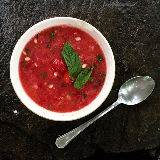 Watermelon and Strawberry soup