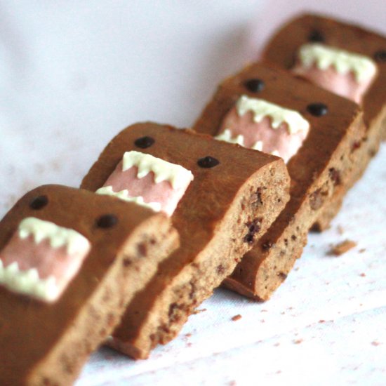 Gluten free Domo-kun biscotti