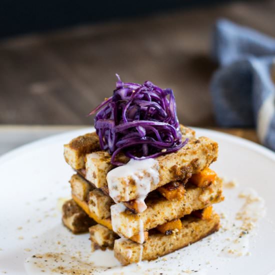 Tofu Carrot Stack in Pear Sauce