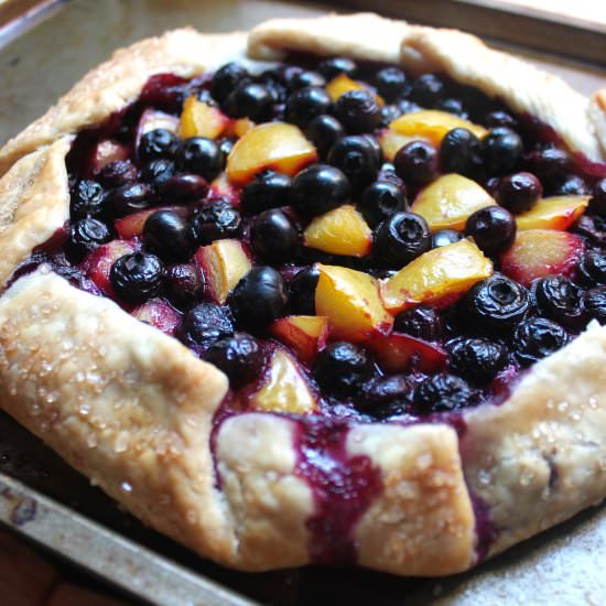 Yellow Plum & Blueberry Galette