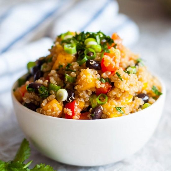 Mango, Black Bean, and Quinoa Salad