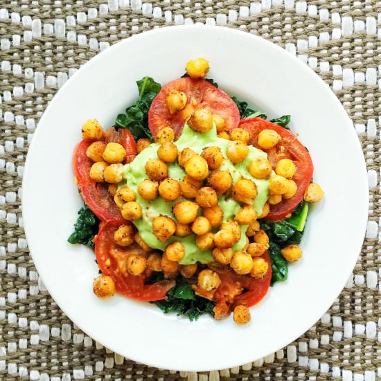 Tomatoes with Chickpeas and Avocado