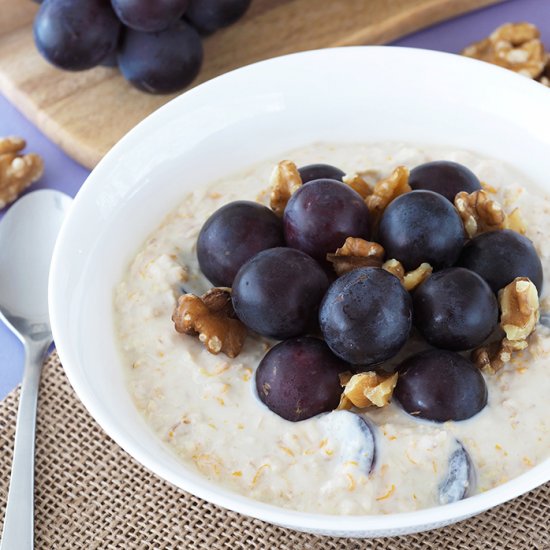 Zesty Grape Overnight Oats