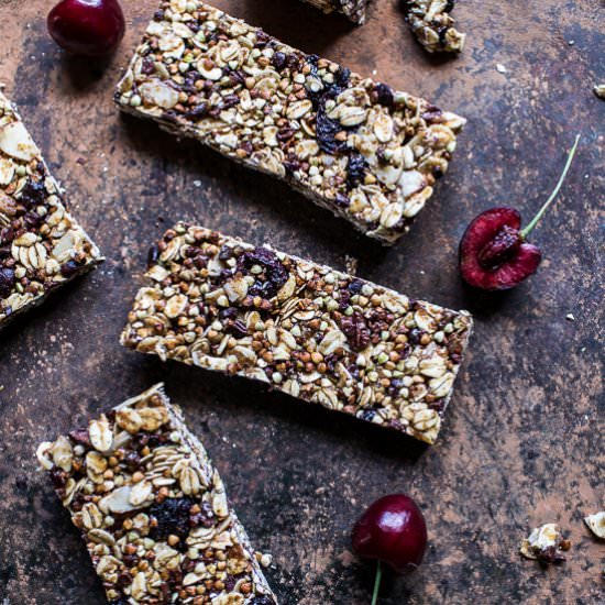 Almond and Cacao Nib Granola Bars